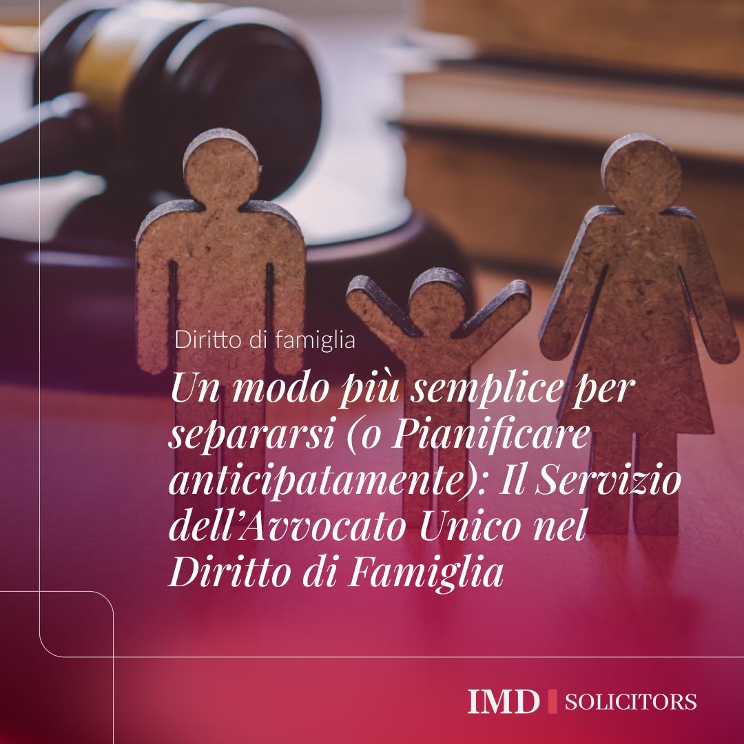 Un modo più semplice per separarsi (o Pianificare anticipatamente): Il Servizio dell’Avvocato Unico nel Diritto di Famiglia